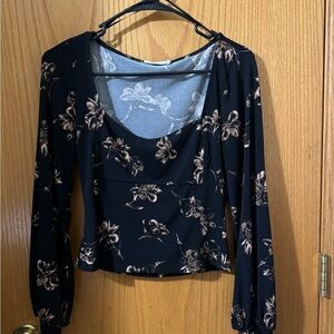 Floral Long Sleeve Women's Top